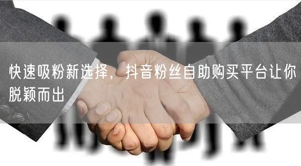 快速吸粉新选择，抖音粉丝自助购买平台让你脱颖而出