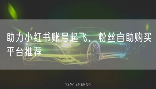 助力小红书账号起飞，粉丝自助购买平台推荐