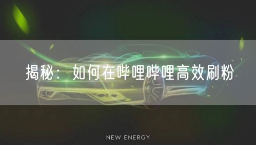 揭秘：如何在哔哩哔哩高效刷粉