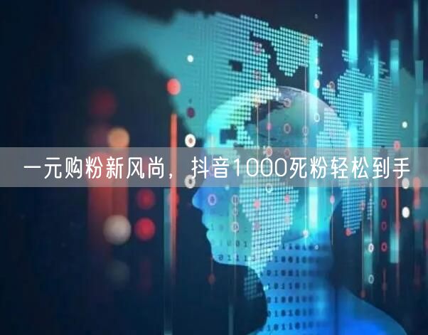 一元购粉新风尚，抖音1000死粉轻松到手