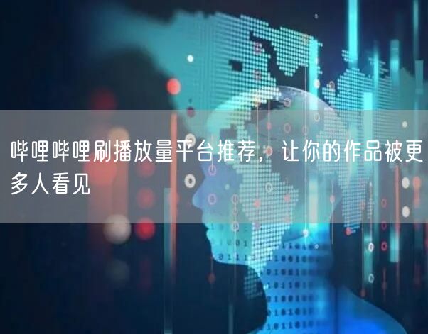 哔哩哔哩刷播放量平台推荐，让你的作品被更多人看见